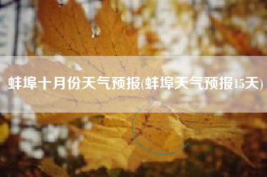 蚌埠十月份天气预报(蚌埠天气预报15天)